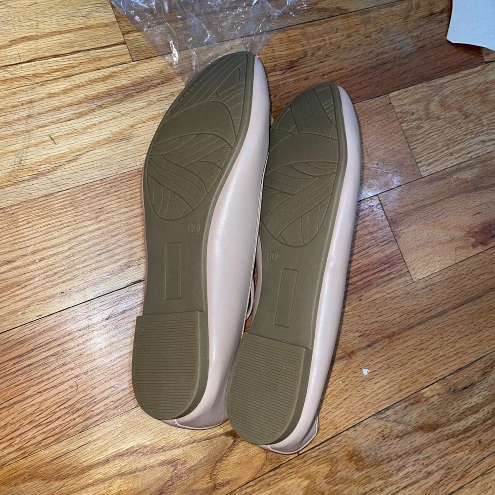 NEW SO® Neema Women's Pointed Toe Ballet Flat TAN 10